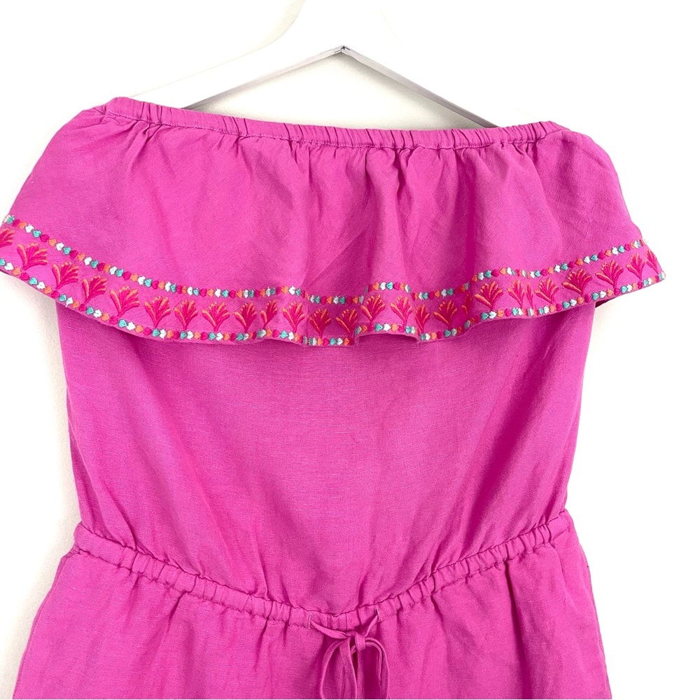 Vineyard Vines Strapless Ruffle Embroidered Romper - Picture 4 of 10